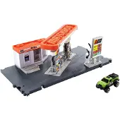 Mattel GVY84 - Matchbox - Action Drivers - Tankstellenspielset mit 1 Fahrzeug, 1:64