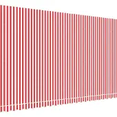 Syfax Ersatzstoff für Markise Rot und Weiß 500x300 cm Polyester