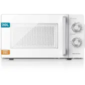 Grunkel MWG-20MG, Arbeitsplatte, Grill-Mikrowelle, 20 l, 700 W, Drehregler, Weiß