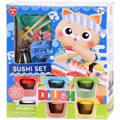 Playgo Knete Spielzeug Sushi Set mit 6 Töpfen und Zubehör