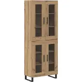 vidaXL Highboard 2 stk. Artisan-Eiche 69,5 x 34 x 180 cm Holzwerkstoff