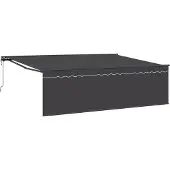 vidaXL Ausziehbare Markise Anthrazit 450 x 350 cm