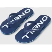 O'Neill Zehentrenner "PROFILE LOGO SANDALS", Herren, Gr. 41, blau (english evening), Synthetik, Schuhe Zehentrenner, Sommerschuh, Sandale, Schlappen, mit Gummilaufsohle