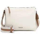Tamaris Umhängetasche "Umhängetasche TAS Kirsten", Damen, Gr. B/H/T: 24cm x 28,5cm x 2cm 0, beige (beige 400), Polyester, Taschen Umhängetasche