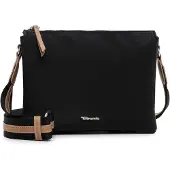 Tamaris Umhängetasche "Umhängetasche TAS Kirsten", Damen, Gr. B/H/T: 24cm x 28,5cm x 2cm 0, schwarz (schwarz 100), Polyester, Taschen Umhängetasche
