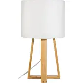 Atmosphera Molu mehrbeinige Lampe, 34,5 cm hoch, weiß, Holz