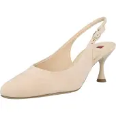Högl Slingpumps aus Veloursleder mit schlankem Absatz und filigranem Fersenriemen
