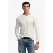 Superdry für Herren. M6010955A Klassisches T-shirt weiß (XL), Lässig, Baumwolle, Langarm