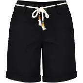 Alife & Kickin Shorts , Damen, Gr. M, Normalgrößen, schwarz (moonless), 95% Baumwolle, 5% Elasthan, Hosen Shorts, leichte Kurzhose aus Baumwoll-Materialmix mit Regular Fit