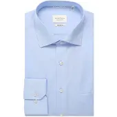 Eterna Hemd Uni Popeline Modern Fit Standard (65cm) 1100-10-X19K Gr. 46 blau