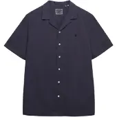 Superdry für Herren. M4011138A Hemd Cabana navy (XXL), Lässig, Baumwolle, Kurzarm, Marine