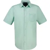 Lerros Unifarbenes Kurzarmhemd in Strukturqualität - Mint Water - XL