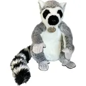 Dubi Plusz Sitzender grauer Lemur Plüschtier 28 cm