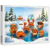 Raxxa Premium-Puzzle "Spy Crab Winter Team On Arctic Mission", 1000 Teile