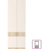 Kondela Viertüriger Kleiderschrank Vertio SZF4D2S - Eiche Sonoma / Kaschmir
