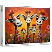Raxxa Premium-Puzzle "Whimsical Giraffen Familie", 1000 Teile