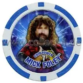 Topps WWE Chip Regular - Mick Foley - blau - Serie 3