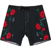 Quiksilver Boardshorts "Surfsilk Arch 18", Herren, Gr. 32(M), schwarz (schwarz street floral arch), Obermaterial: 88% Polyester, 12% Elasthan., Hosen Boardshorts