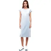 Emporio Armani für Damen. 7W000957_AF12484 Logo-Kleid blau (XS), Lässig, Baumwolle, Kurzarm