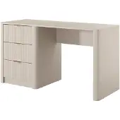 3Xeliving Computertisch, Beige, 140, 4 x 76, 4 x 55, 1 cm