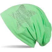 StyleBREAKER Beanie "Leichte Beanie mit Strass Stern" 1 Stk.