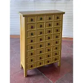 Kunibert Antiker Apothekerschrank mit 23 Schubladen Breite84cm x Höhe94cm gold