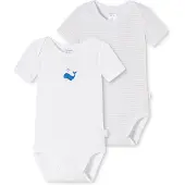 Schiesser Body "Strampler 2er Pack", Jungen, Gr. 92, N-Gr, weiß (weiß2), Obermaterial: 100% Baumwolle CO., Bodys Body