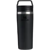 Stanley The Café-To-Go Travel Mug 2.0 16oz, Black 10-21324-0001 Thermobecher mit Dreh- und Trinkdeckel, 470 ml