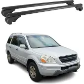 Omtec Dachträger für Honda Pilot 2002-2015 Gepäckträger Grundträger Alu Schwarz 2x