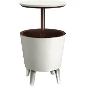Keter Getränkekühler Weiß/Braun Ø50cm 30L
