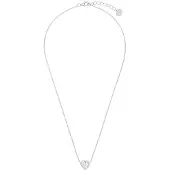 JOOP! Kette mit Anhänger JOOP "Herz", silber (silberfarben, kristallweiß), Halsketten, Damen, Silber 925 (Sterlingsilber), L: 45 B: 1,4mm, Kette mit Anhänger, mit Zirkonia (synth.), B:1,4mm