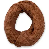 StyleBREAKER Strickschal "Strick Loop mit Mustermix", Damen, braun (cognac), Obermaterial: 100% Viskose CV., Modisch, Modetücher Strickschal