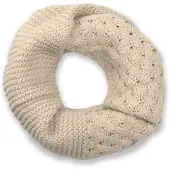 StyleBREAKER Strickschal "Strick Loop mit Mustermix", Damen, beige, Obermaterial: 100% Viskose CV., Modisch, Modetücher Strickschal