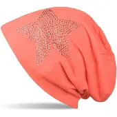 StyleBREAKER Beanie "Leichte Beanie mit Strass Stern" 1 Stk.