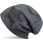 StyleBREAKER Beanie "Warme Beanie Mütze mit Strass Stern" 1 Stk.