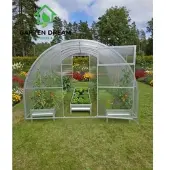 Garten Dream Polycarbonat-Gewächshaus "Titan" 3x10m aus Stahl, mit 4mm Polycarbonat
