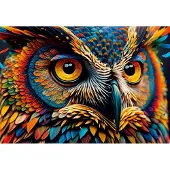 Roovi Puzzle bunte Eule - 1000 Teile Karton Puzzle Erwachsene