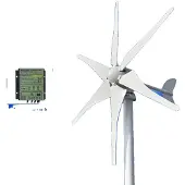 OEM Windkraftgenerator, effiziente Energieerzeugung, langlebige Konstruktion, Mit freier Steuerung, 4000W, 24V