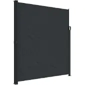 Syfax Seitenmarkise Ausziehbar Schwarz 220x300 cm