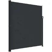 Syfax Seitenmarkise Ausziehbar Schwarz 220x500 cm