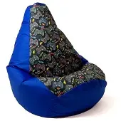 Go Gift Sako bag pouffe Pear print chabber-pad L 105 x 80 cm