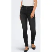 ONLY "ONLWAUW HW DOU BUT CUT SKINNY DNM EXT" Materialmix, skinny fit