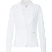 Oxmo Jackenblazer "Jackenblazer OXNTanja", Damen, Gr. S, weiß (cloud dancer), Obermaterial: 71% Polyester PES. 26% Viskose CV. 3% Elasthan EL., Blazer Jackenblazer