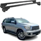 Omtec Dachträger für Toyota Sequoia 2007-2018 Gepäckträger Grundträger Alu Schwarz 2x