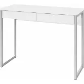 Ebuy24 Fula Schreibtisch 2 Schubladen weiss hochglanz.