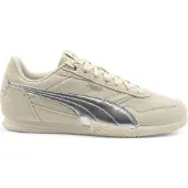 Puma Sneaker "BELLA DONNA SD METALLIC JR", Mädchen, Gr. 39, beige (alpine snow, silber), Synthetik, unifarben, Schuhe Sneaker, für Freizeit- und Sportaktivitäten, mit Textil-Innenmaterial