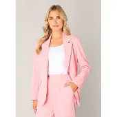 Base Level Jackenblazer "Yella" mit 1-Knopf-Verschluss und Viskose