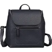 Tom Tailor Rucksack "Elis", Damen, Gr. B/H/T: 25cm x 26cm x 10,5cm, blau, Polyurethane, clean, Rucksäcke Rucksack, aus weich gekörntem Lederimitat und feinem Logo