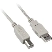 Sharkoon 4044951015290, 0,5 m, USB A, USB B, USB 2.0, Männlich/Männlich, Grau
