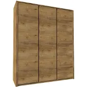 Feldmann-Wohnen Kleiderschrank Montana Mehrzweckschrank 166cm eiche lefkas grifflos